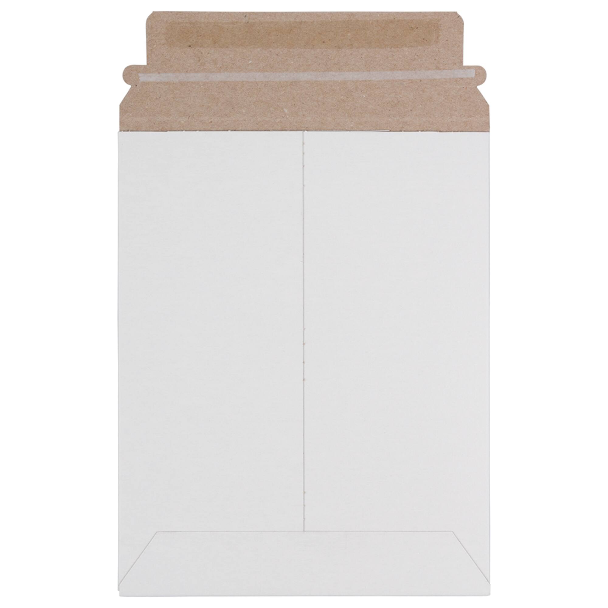 JAM Paper 7" x 9" White Flat Photo Mailer Peel & Seal Closure Envelopes, 6ct.